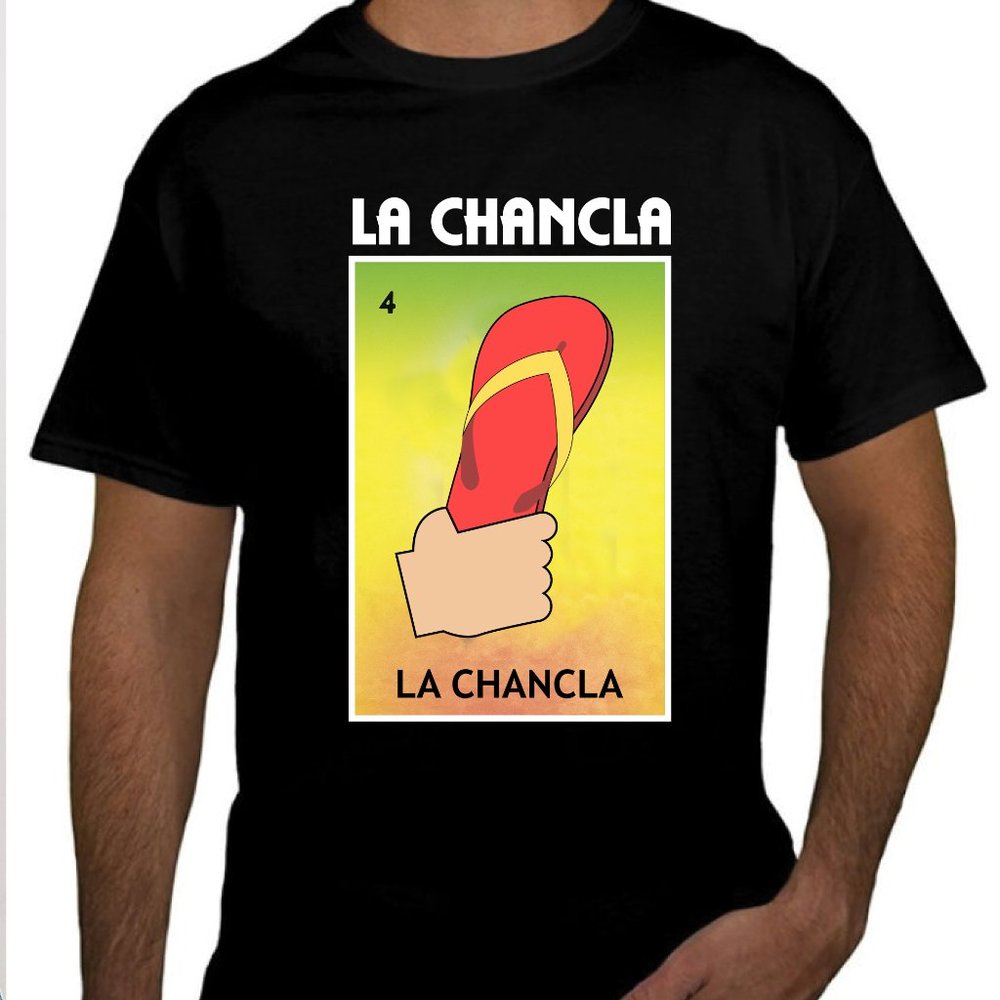La Chancla T shirt Loteria Tee Shirt Mexican Bingo Funny Polaca Lottery Game